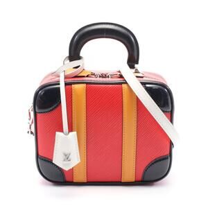 Louis Vuitton Valisette handbag Epi leather red black orange